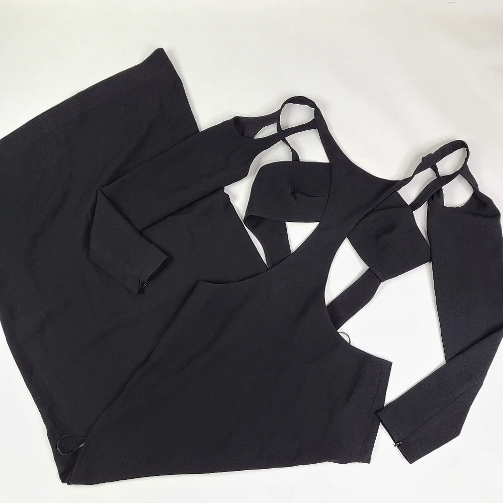 MONOT Black FW21 Cutout Backless Dress sz 38 / US 4 - Picture 3 of 7